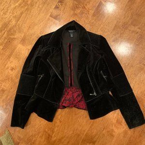 White House Black Market velvet black jacket
